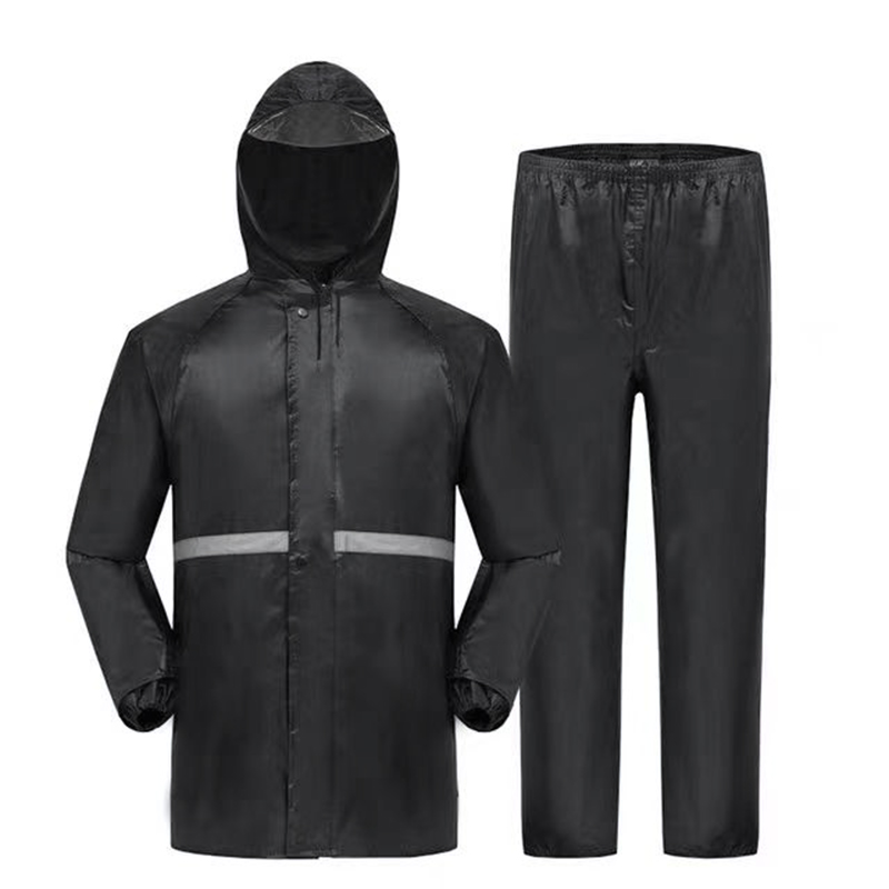 Women'S Fashion Rain Jacket - 2szt Płaszcz z kapturem i spodnie