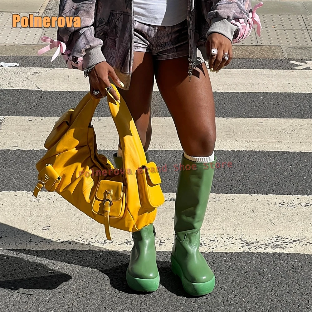 Women'S Fashion Winter 2025 - Damskie seksowne buty zimowe, modne, zielone