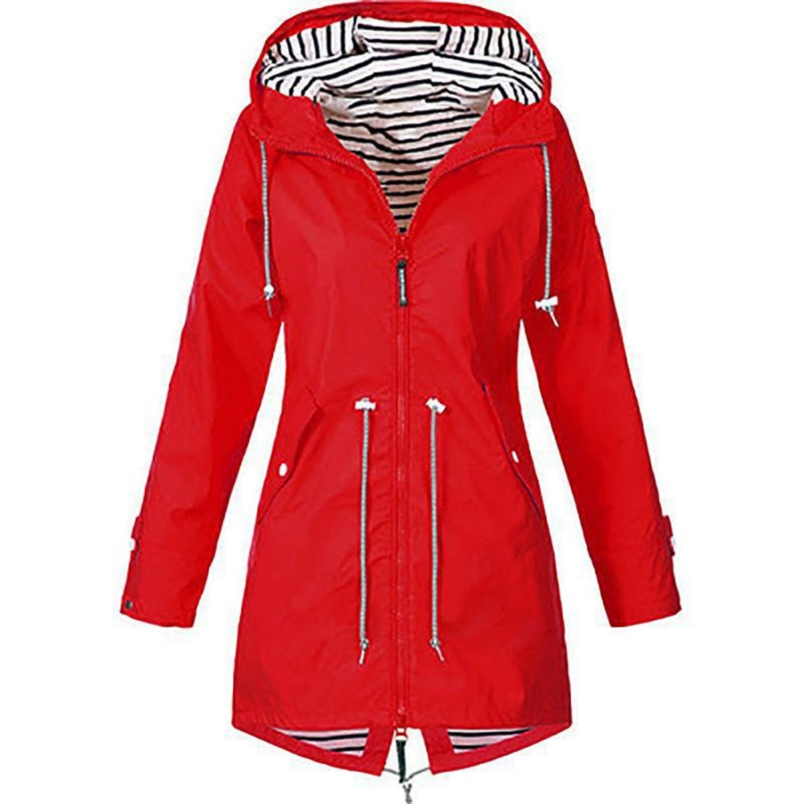 Women'S Fashion Rain Jacket - Damska kurtka przeciwdeszczowa z długim rękawem