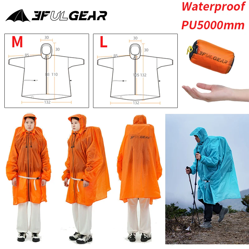 Women'S Fashion Rain Jacket - 3F UL GEAR Płaszcz przeciwdeszczowy z