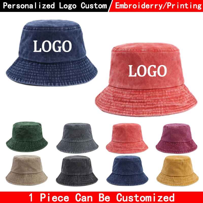 Women Fashion Logo - Czapka typu bucket hat z denimu
