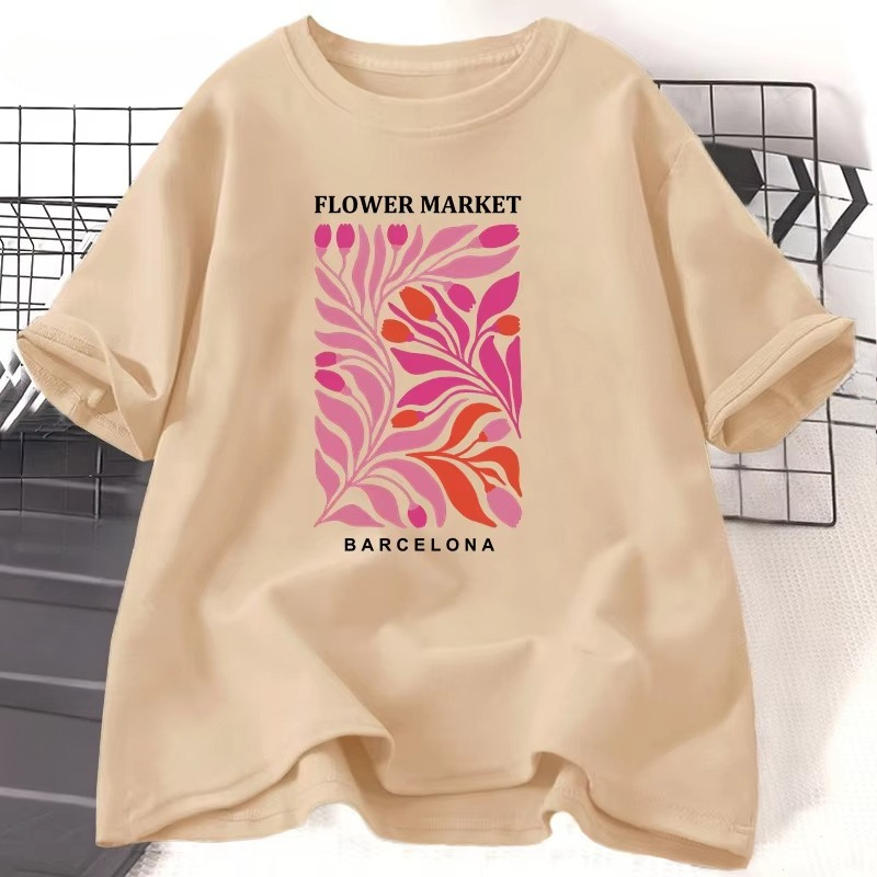 Women'S Fashion Market Size - Koszulka Damska z Motywem Kwiatowym z