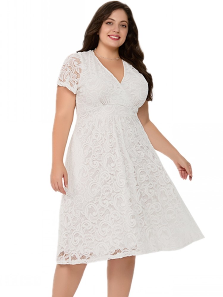 Xl Women'S Fashion - Odzież Plus Size XL-5XL Koronkowe Sukienki
