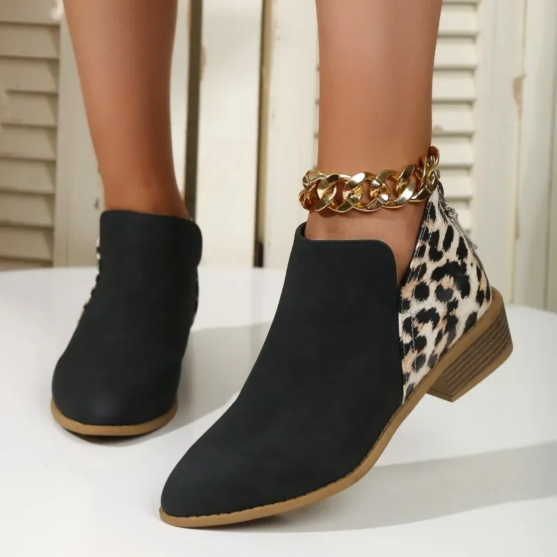 Nowa moda Patchwork Leopard An – Women'S Fashion Ugg Boots recenzja i cena