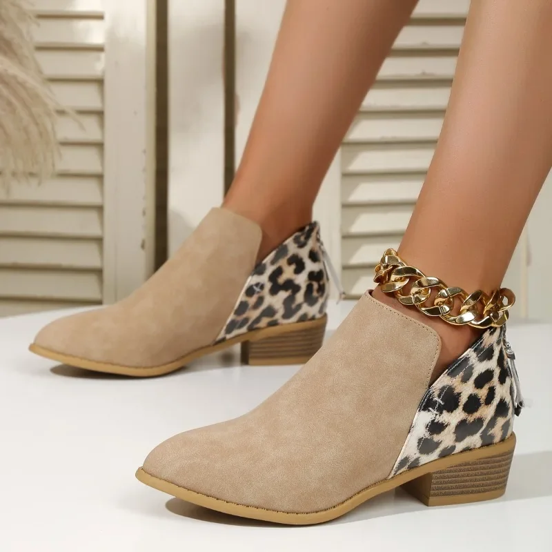 Nowa moda Patchwork Leopard An – Women'S Fashion Ugg Boots recenzja i cena