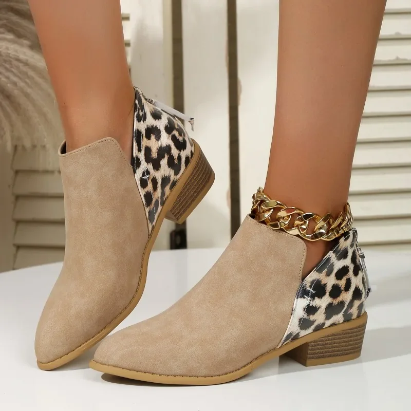 Nowa moda Patchwork Leopard An – Women'S Fashion Ugg Boots recenzja i cena
