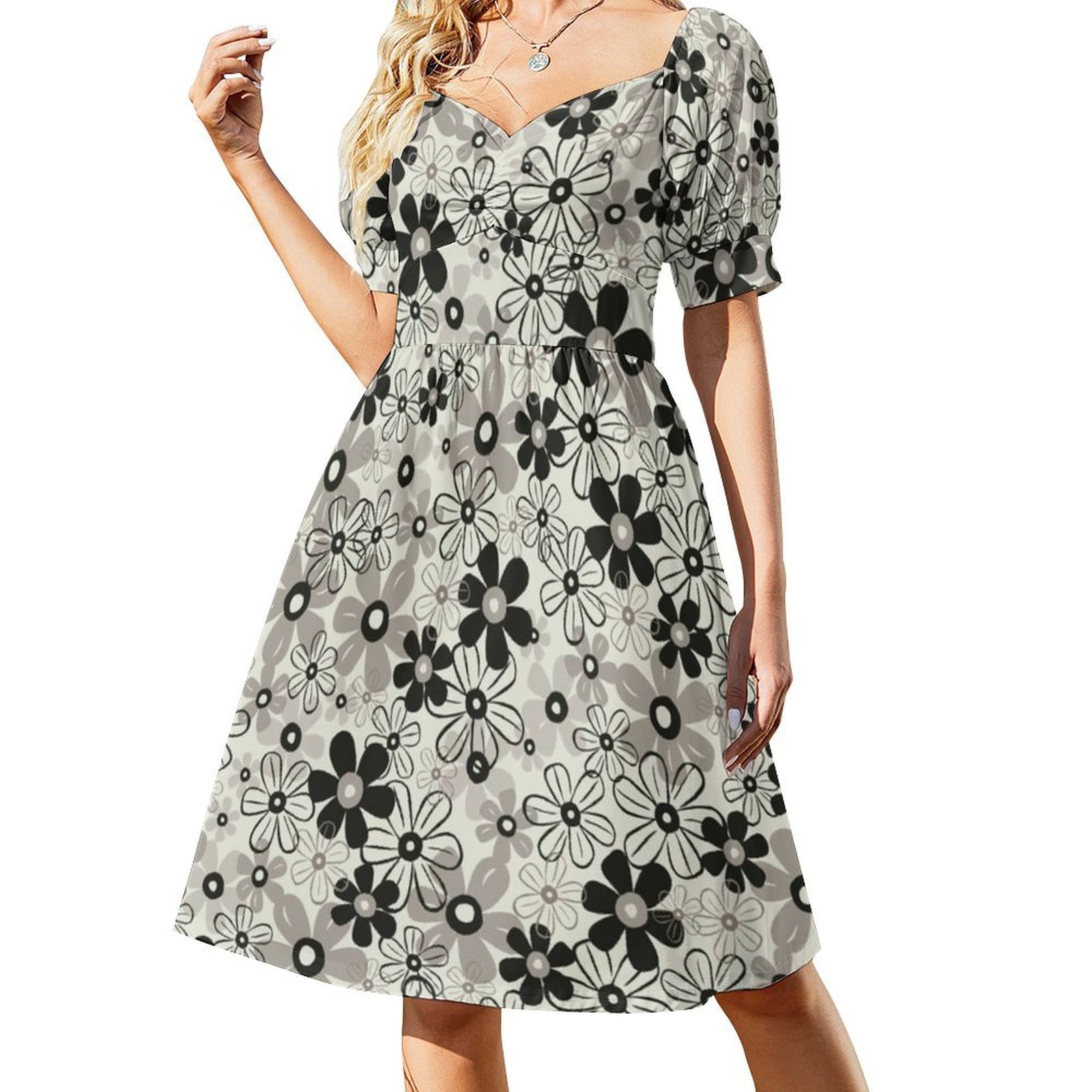 Sukienka w kwiaty w stylu skan – Smocked Dress Women recenzja i cena