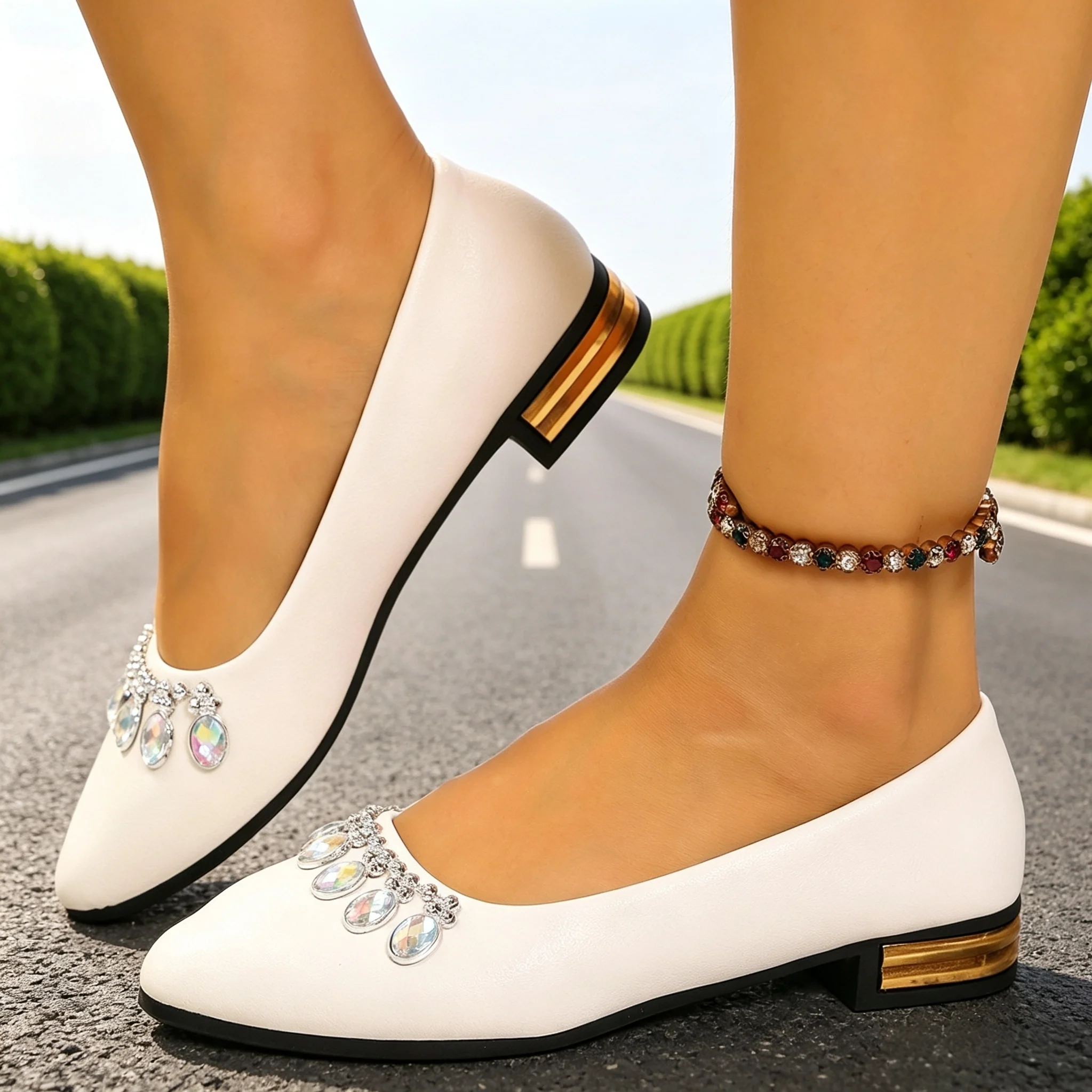 Damskie baleriny z ostrym nosk – Women'S Fashion Walking Shoes recenzja i cena