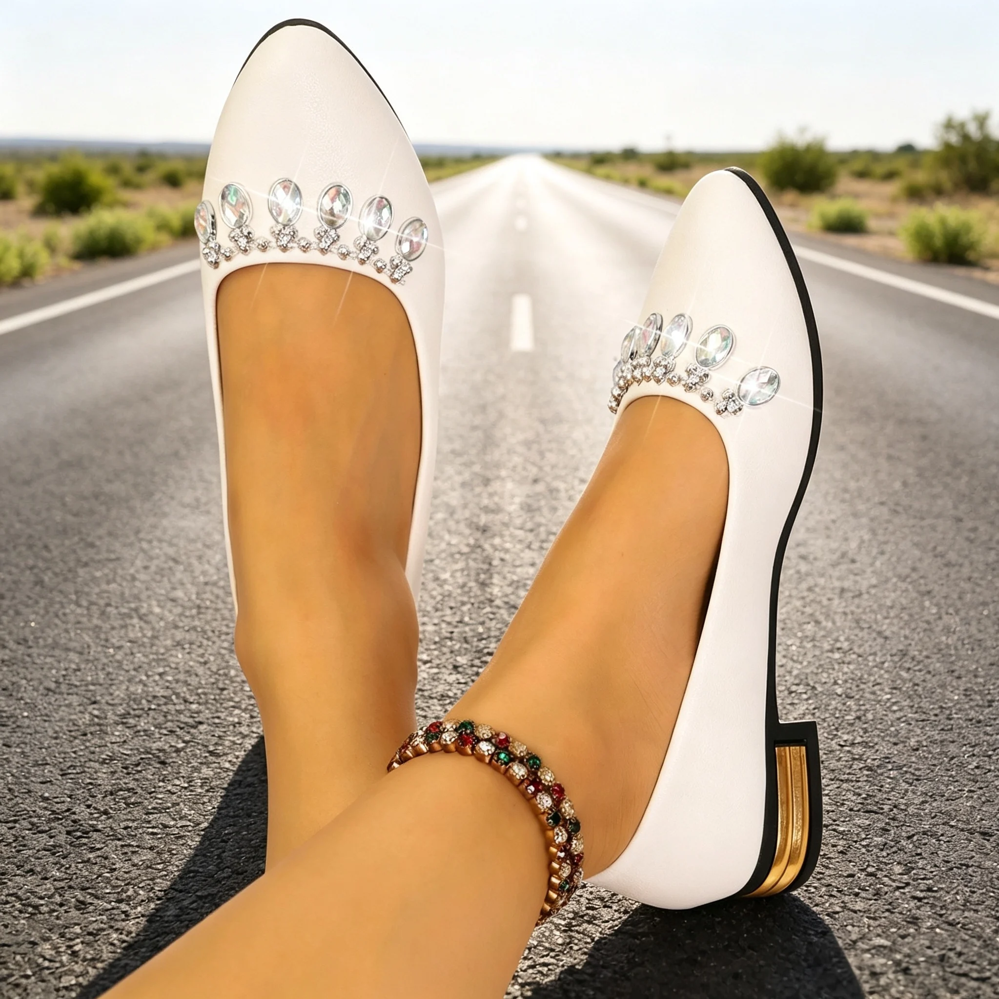 Damskie baleriny z ostrym nosk – Women'S Fashion Walking Shoes recenzja i cena