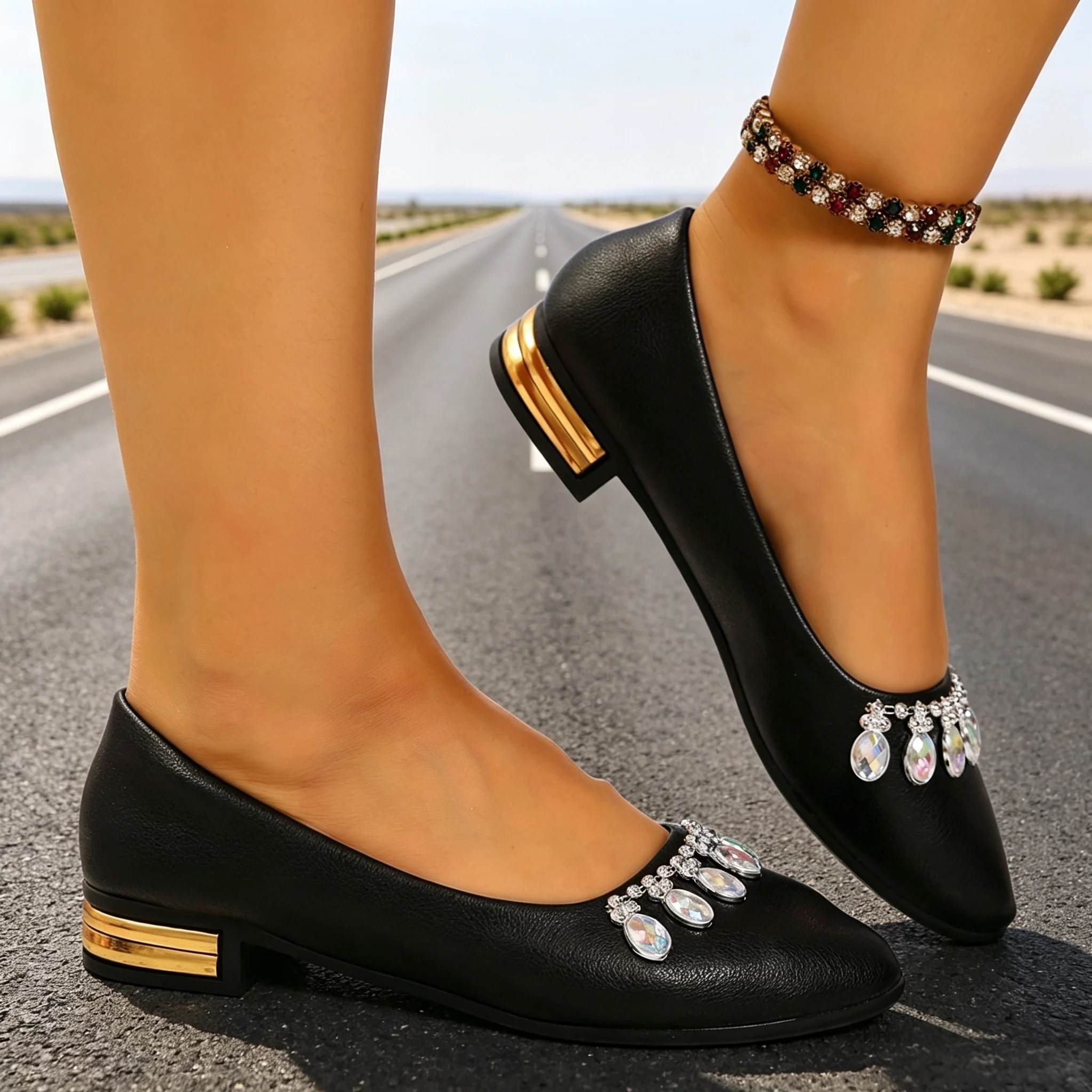 Damskie baleriny z ostrym nosk – Women'S Fashion Walking Shoes recenzja i cena