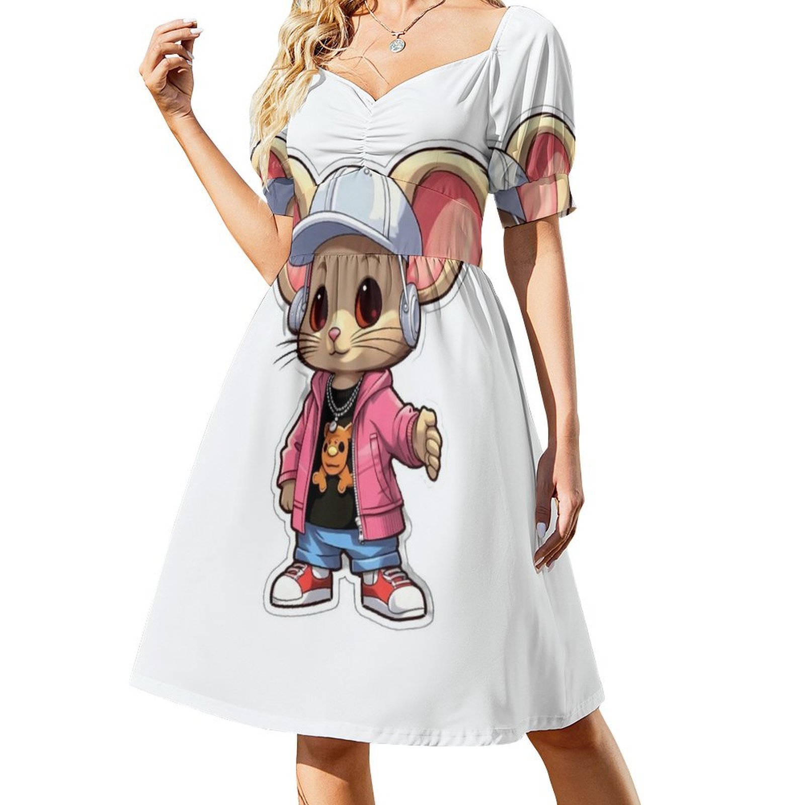 Sukienka damska w stylu Kpop H – Smocked Dress Women recenzja i cena
