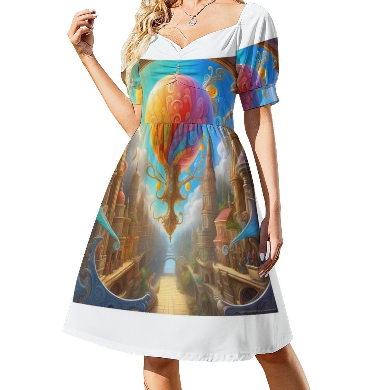Sukienka damska w kwiaty z mot – Smocked Dress Women recenzja i cena
